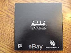 2012 Limited Edition Silver Proof Set US Mint Low Mintage Kennedy Half Dollar