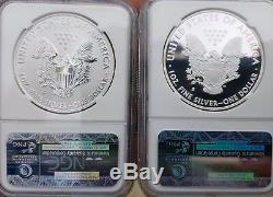 2012-S 75th Anniversary SF Mint Silver Eagle Set Reverse Proof NGC PF70 PR70