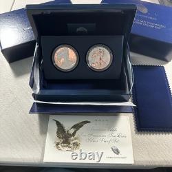 2012-S American Eagle San Francisco 2 Coin Silver Proof Set, OGP & COA (90580)
