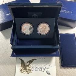 2012-S American Eagle San Francisco 2 Coin Silver Proof Set, OGP & COA (90581)