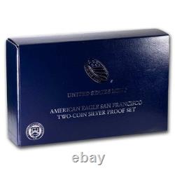2012-S American Eagle San Francisco Two-Coin Silver Proof Set OGP & COA PRISTINE