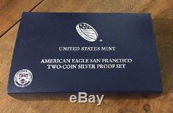 2012 S American Eagle San Francisco Two-coin Silver Proof Set