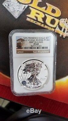 2012 S Eagle PF69 ULTRA CAMEO & REVERSE PROOF NGC FIRST RELEASE SET