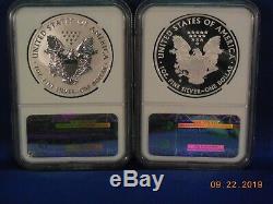 2012-S N. G. C. Silver (2 Coin) Proof 69 San Francisco American Eagle Set