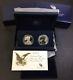 2012-s Reverse Proof Silver Eagle 2 Coin 75th Anniversary Set Withbox & Coa