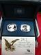 2012 S Reverse Proof Silver Eagle 2 Coin San Francisco Set W Box & Coa Ac