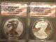 2012 S Reverse Proof Silver Eagle Pr70 And Rp70 San Francisco Set