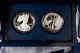2012-s Silver Eagle 2 Coin Set Withproof & Reverse Proof Mint Box, Sleeve &c. O. A
