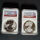2012 S Silver Eagle San Fancisco Set First Release Pf70 Reverse Proof And Proof