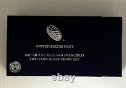 2012 S Two-Coin Silver Proof Set American Eagle San Francisco / OGP no COA
