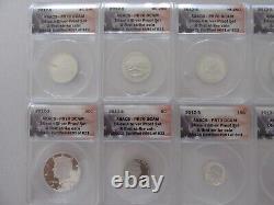 2012-S US Mint 14-Coin Silver Proof Set graded PR70 DCAM by ANACS First Strikes