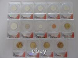 2012-S US Mint 14-Coin Silver Proof Set graded PR70 DCAM by ANACS First Strikes