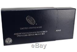2012 S US Mint 75th Anniversary American Eagle Silver Proof & Reverse Proof Set