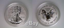 2012 S US Mint American Silver Eagle 2 Coin Proof Set Reverse & Regular Proof