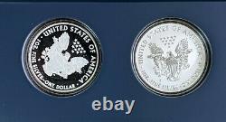 2012-S US Mint Silver Eagle 2-Coin SF Proof/Reverse Mint Set 75th Anniv OGP