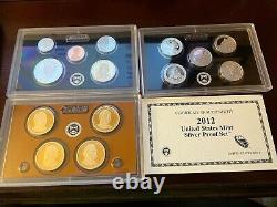 2012 S US Mint Silver Proof Set with OGP/COA