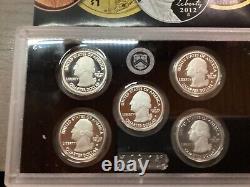 2012-S U. S. Mint Silver Proof 14 Coin Set withOGP COA-102222-12