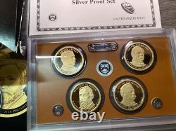 2012-S U. S. Mint Silver Proof 14 Coin Set withOGP COA-102222-12
