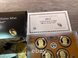 2012-S U. S. Mint Silver Proof 14 Coin Set withOGP COA-102222-12