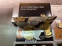 2012-S U. S. Mint Silver Proof 14 Coin Set withOGP COA-102222-12