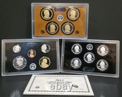 2012-S U. S. Mint Silver Proof Set with OGP & COA! 14 Coin Set