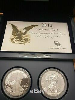 2012 San Francisco Silver Two Coin American Eagle Proof & Reverse Proof Set COA