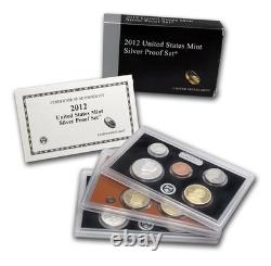 2012 Silver Proof Set U. S. Mint Original Government Packaging OGP COA