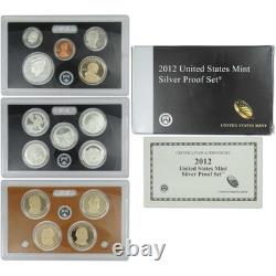 2012 Silver Proof Set U. S. Mint Original Government Packaging OGP COA