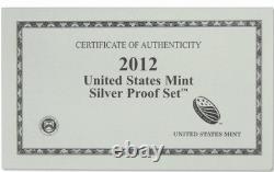 2012 Silver Proof Set U. S. Mint Original Government Packaging OGP COA