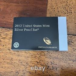 2012 UNITED STATES MINT SILVER PROOF SET 14 COINS With COA