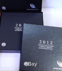 2012 US MINT LIMITED EDITION SILVER PROOF 8-Coin SET OGP COA