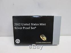 2012 Us Mint Silver Proof Set With Box & Coa