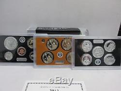 2012 Us Mint Silver Proof Set With Coa