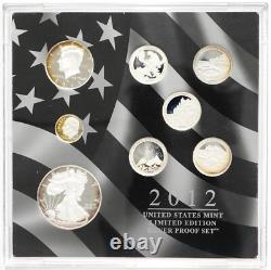 2012 US Mint Limited Edition Silver 8 Coin Proof Set in Box & COA