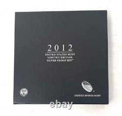 2012 US Mint Limited Edition Silver Proof Coin Set with Box & COA Free Shipping