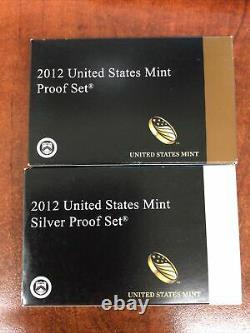 2012 US Mint SILVER Proof Set & 2012 US Mint Proof Set Both Original Box COA