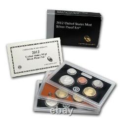 2012 US Mint SILVER Proof Set & 2012 US Mint Proof Set Both Original Box COA