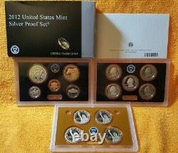 2012 US SILVER PROOF SET with BOX AND COA