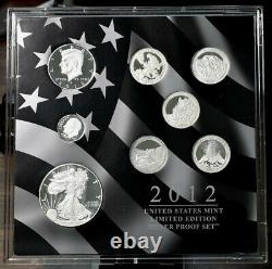 2012 U. S. Mint Limited Edition Silver Proof Set 8 Coins Rare Year