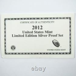 2012 U. S Mint Limited Edition Silver Proof Set OGP COA SKUCPC8068