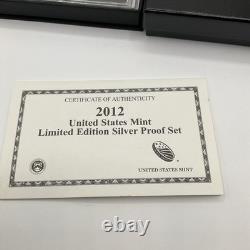2012 United States Mint Limited Edition Silver Proof Set Original Box With COA