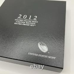 2012 United States Mint Limited Edition Silver Proof Set Original Box With COA