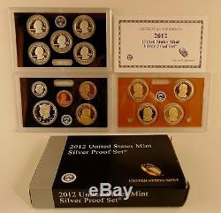 2012 United States Mint Silver Proof Set 14 Coin San Francisco withCOA No Reserve