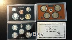 2012 United States Mint Silver Proof Set with Box and COA