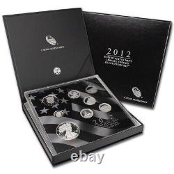2012 Us Mint Limited Edition Silver Proof Set? 8 Coin? Box & Coa Sae Ogp Toned