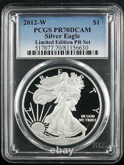 2012 W American Silver Eagle Limited Edition Proof Set Pcgs Pr 70 Dcam