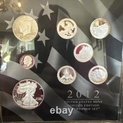 2012 W US Mint Limited Edition Silver Proof Set With OGP & COA (Some toning)