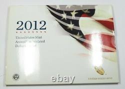 2012-W United States US Mint Annual Dollar Coin Set with Silver Eagle & Box 32748R
