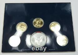 2012-W United States US Mint Annual Dollar Coin Set with Silver Eagle & Box 32748R