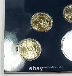 2012-W United States US Mint Annual Dollar Coin Set with Silver Eagle & Box 32748R